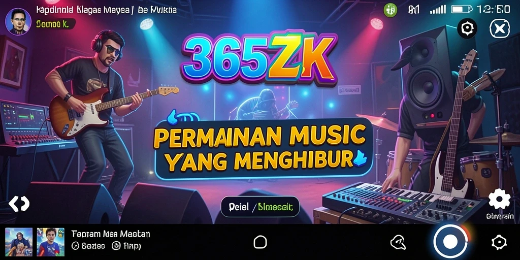 Tampilan gameplay seru di 365ZK dengan berbagai pilihan musik.