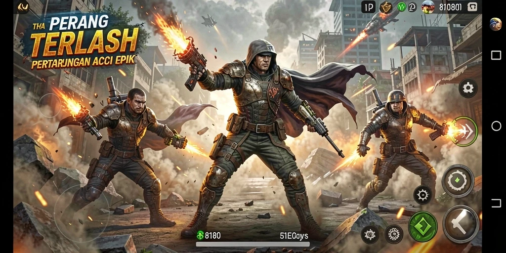 Screenshot menampilkan aksi seru dalam permainan 8180.