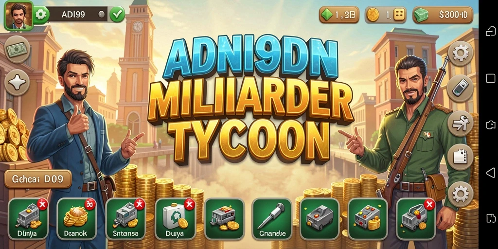 Tangkapan layar ADI99 menunjukkan grafik menarik dari gameplay Tycoon.