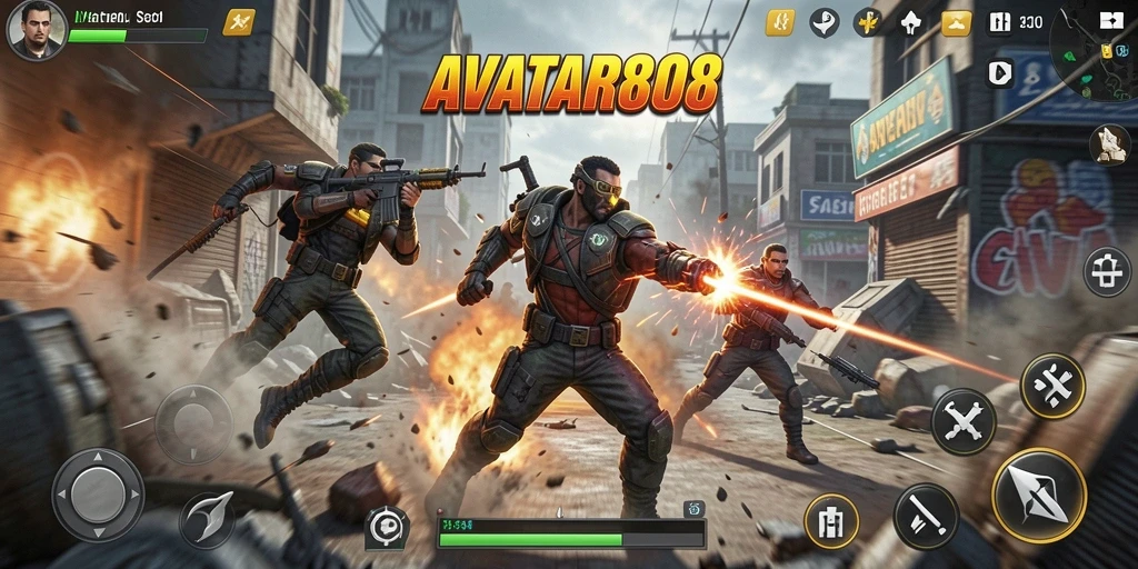 Tangkapan layar menampilkan pertarungan seru di arena AVATAR808.