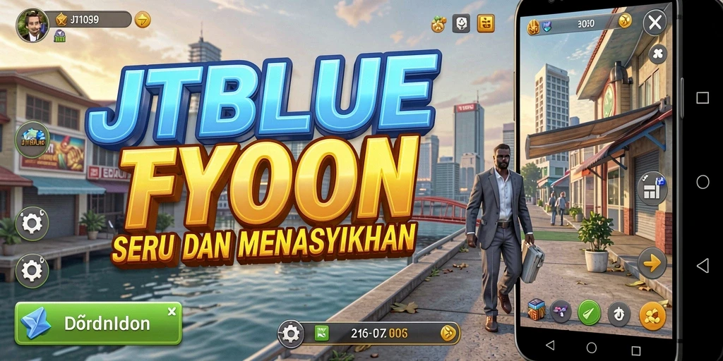 Tampilan gameplay JTBLUE yang menarik dan dinamis.