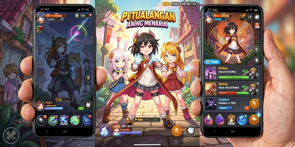 Gameplay K234 menampilkan pertarungan epik karakter Anime.