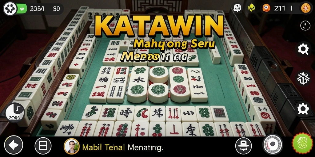 Tampilan gameplay KATAWIN menunjukkan keseruan permainan Mahjong.