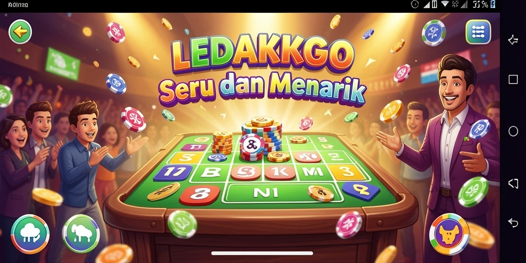 Tampilan gameplay LEDAKGG yang menarik dan interaktif.