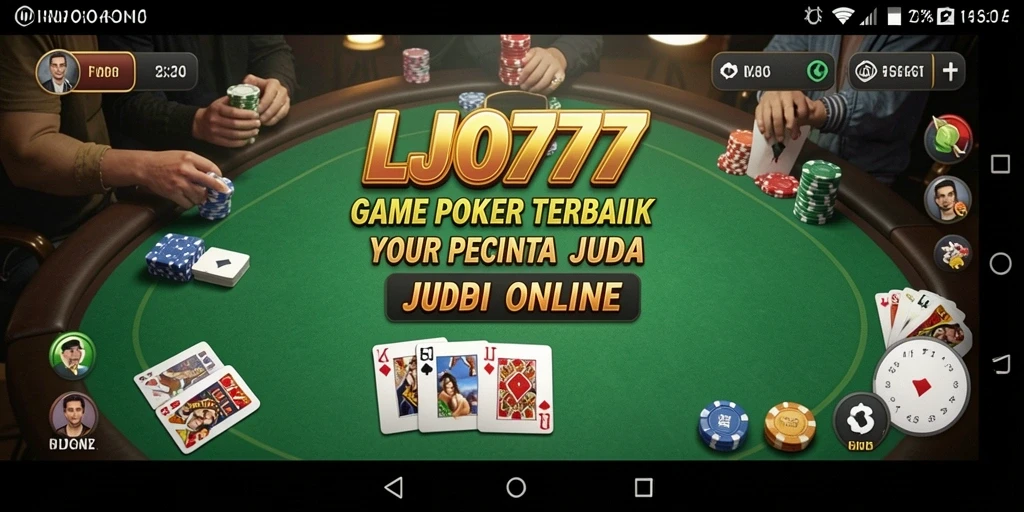 Tampilan gameplay poker seru dan menantang di LJO777.