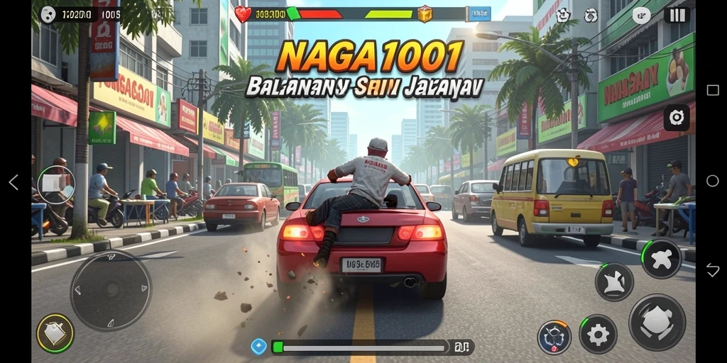 Gameplay seru balapan di NAGA1001 dengan kendaraan kece.