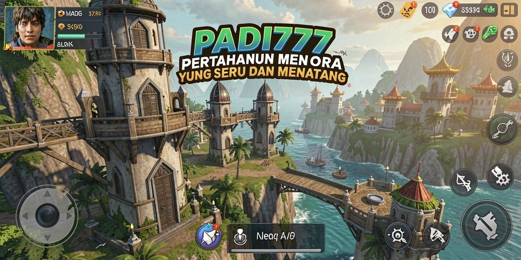 Screenshot PADI777 menampilkan aksi mendebarkan dalam Tower Defense.