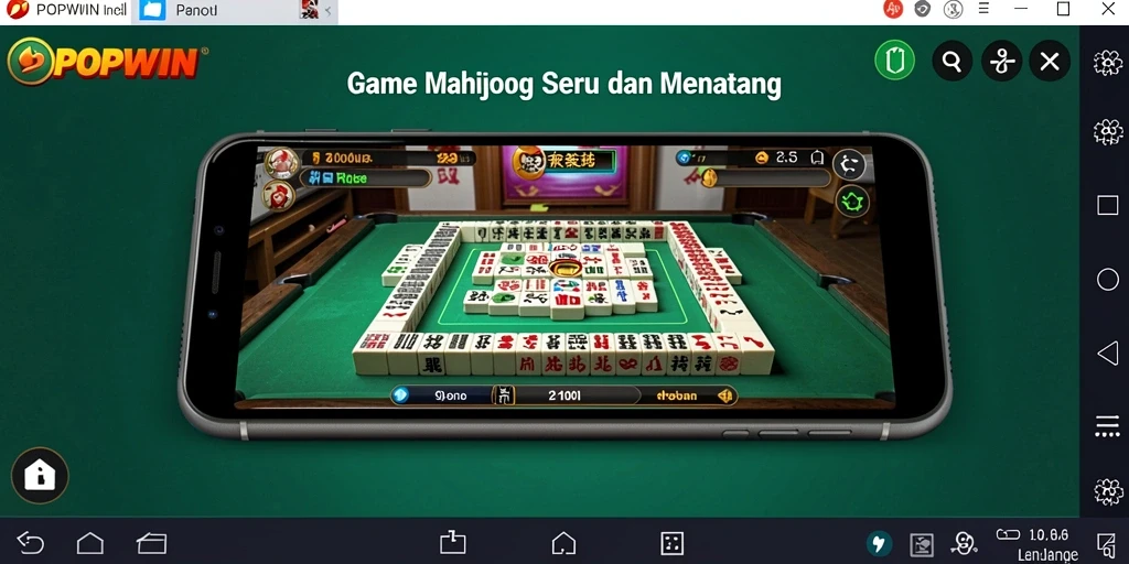 Tampilan gameplay POPWIN yang seru dengan Mahjong.