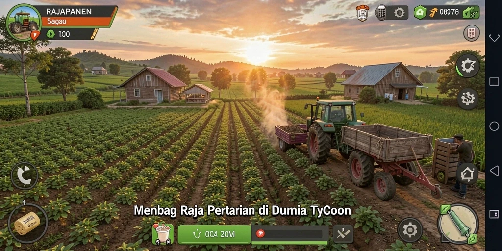 Screenshot utama RAJAPANEN menampilkan gameplay Tycoon yang menarik dan mendetail.