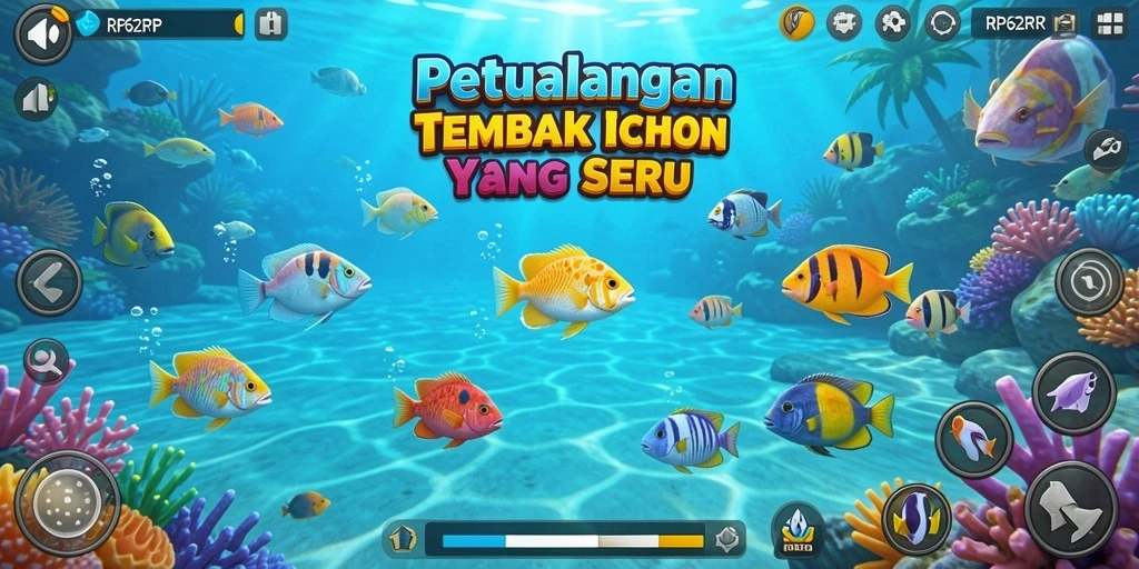 Tampilan gameplay seru Tembak Ikan di RP62RP.