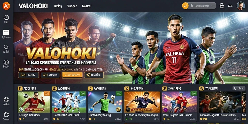 Tampilan gameplay menarik di aplikasi VALOHOKI untuk taruhan olahraga.