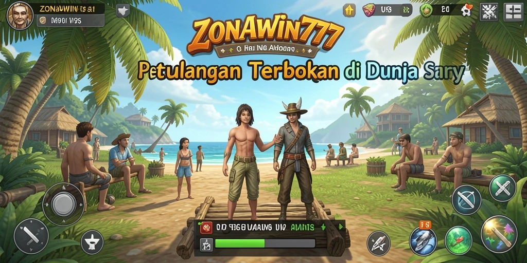 Gameplay ZONAWIN777 dengan petualangan dan eksplorasi terbuka.
