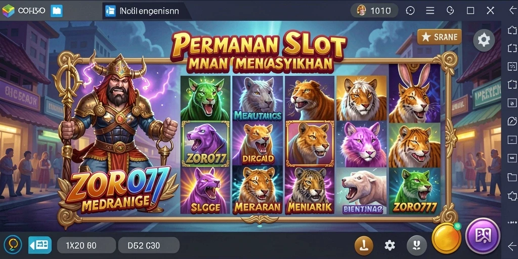 Tampilan gameplay menarik dari ZORO77 dengan efek visual yang memukau.
